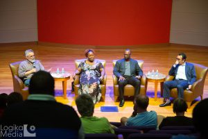 Panel members at film screening