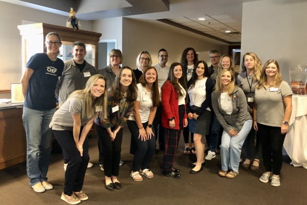 The CHeP team poses together. Director Sarah Wiehe, MD, MPH, is on the far left.