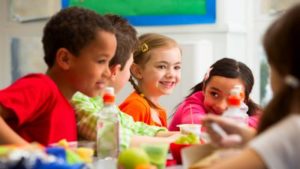 Children eating lunch