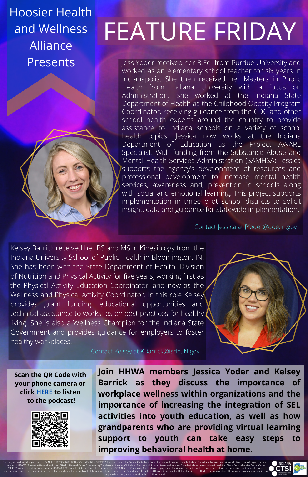 Flyer with information about Feature Friday