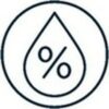 symbol of water droplet with percent sign in it
