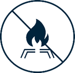 symbol of flame burning through two lines