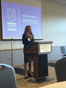 Lindsay Weaver, MD, delivers the keynote address