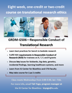 Bioethics class flyer