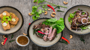 photo of food on plates on a table